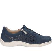 Blauwe Ocean Nubuc Sneakers Vrouwen Caprice , Blue , Dames