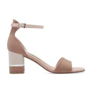 Beige Platte Sandalen voor Vrouwen Marco Tozzi , Beige , Dames