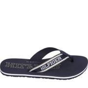 Blauwe Slippers voor Vrouwen Tommy Hilfiger , Blue , Dames