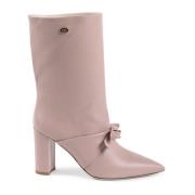 Stijlvolle Bow Short Boot met Gouden Detail Dee Ocleppo , Pink , Dames