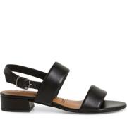 Zwarte Casual Platte Sandalen Vrouwen Tamaris , Black , Dames