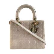 Pre-owned Leather dior-bags Dior Vintage , Beige , Dames