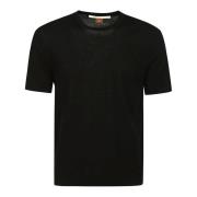 Zwarte Half-Mouw Lichtgewicht T-Shirt Hindustrie , Black , Heren