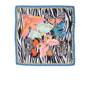 Dynamische Zebra Zijden Sjaal Dee Ocleppo , Multicolor , Dames