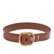 Pre-owned Leather belts Dolce & Gabbana Pre-owned , Brown , Dames