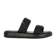 Zwarte platte sandalen voor vrouwen Mexx , Black , Dames