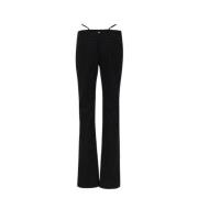 Strass Lage Taille Zwarte Gabardine Broek Chiara Ferragni Collection ,...