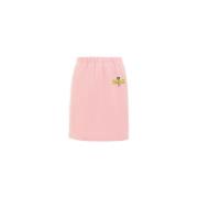 Roze Katoenen Mini Rok Stretch Chiara Ferragni Collection , Pink , Dam...