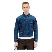 Geborduurde Denim Werkjas Human Made , Blue , Heren