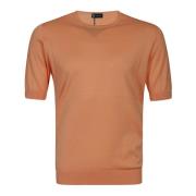 Peach Crewneck Cotton Sweater Hindustrie , Orange , Heren