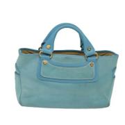 Pre-owned Suede handbags Celine Vintage , Blue , Dames
