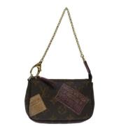 Pre-owned Canvas clutches Louis Vuitton Vintage , Brown , Dames