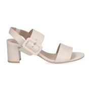 Beige Casual Open Platte Sandalen Caprice , Beige , Dames