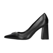 Zwarte Leren Pumps Barson Guess , Black , Dames