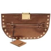 Pre-owned Leather clutches Burberry Vintage , Brown , Dames