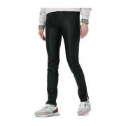 Dames Broeken Est'chino Stretch Leather Est'Seven , Black , Dames