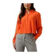 Oranje Blouse Stijlvol en Klassiek Modström , Orange , Dames