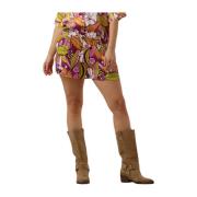 Bloemen Satijnen Short Tilly Colourful Rebel , Multicolor , Dames