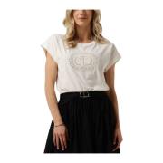 Gebreid T-shirt Twinset , Beige , Dames