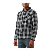 Mid Check Shirt Blauw Butcher of Blue , Multicolor , Heren