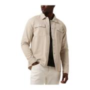 Casual Twill Overshirt met borstzakken Pure Path , Beige , Heren