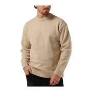 Heren Heavy Knit Sweater Flake Colourful Rebel , Beige , Heren