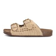 Slippers met Gevlochten Bandjes Bibi Lou , Beige , Dames