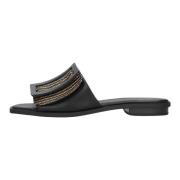 Stijlvolle zwarte slippers met gevlochten band Noa Harmon , Black , Da...