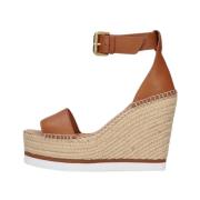 Hoge Espadrille Sandalen Glyn See by Chloé , Brown , Dames