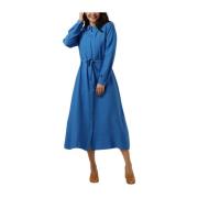 Blauwe Midi Jurk Tavilla 2785 Moves , Blue , Dames