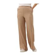 Wijde Broek Wendy Zand Knit-ted , Beige , Dames