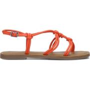 Oranje Leren Strappy Sandalen Lina Locchi , Orange , Dames