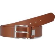 Bruin Leren Riem Connio 10156034 Hugo Boss , Brown , Heren