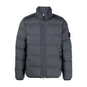 Grijze Gewatteerde Jassen met Staande Kraag Stone Island , Gray , Here...