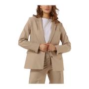 Beige Blazer Slfeliana Lange Mouw Selected Femme , Beige , Dames