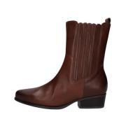 Stijlvolle Cognac Enkellaarsjes Gabor , Brown , Dames