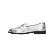 Zilveren Leren Loafers B01004 Inuovo , Gray , Dames