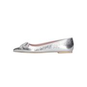 Zilveren puntige ballerina's met strikdetail Pretty Ballerinas , Gray ...