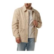 Jacquard Twill Overshirt Jacket Scotch & Soda , Beige , Heren