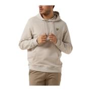 Beige Pullover Hoodie voor Mannen Lyle & Scott , Beige , Heren