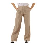 Wijde Beige Broek Selected Femme , Beige , Dames