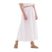 Maxi Skirt Anglais Wit Na-Kd , White , Dames