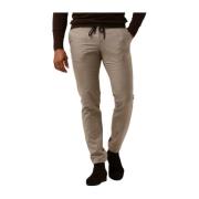 Heren Beige Slim-fit Broek Alberto , Beige , Heren