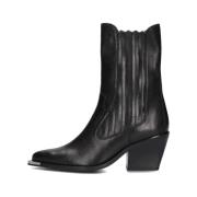 Cowboy Stijl Enkellaarzen Bronx , Black , Dames