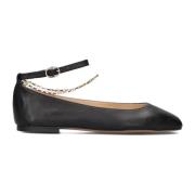 Zwarte Ballerina's met Enkelbandje Inuovo , Black , Dames