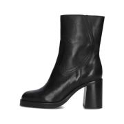 Zwarte leren enkellaarsjes Avery Kate Via Vai , Black , Dames