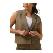 Olijfgroen Boxy Vest My Essential Wardrobe , Green , Dames