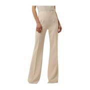 Dames Creme Broeken Twinset , Beige , Dames