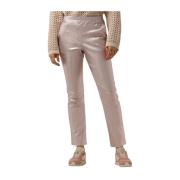 Metallic Roze Broek Pablo Ibana , Pink , Dames