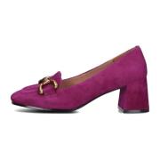 Paarse Suède Pump met Gouden Detail Bibi Lou , Purple , Dames